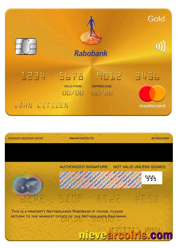 Netherlands Rabobank mastercard gold